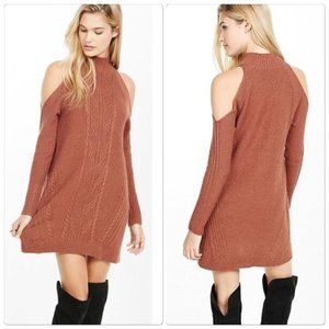 NWT Express Cold Shoulder Sweater Dress